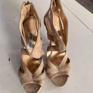 Jimmy Choo Beige Strappy Heels